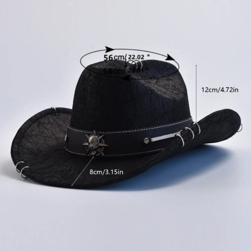 Chapeau Far West de style steampunk