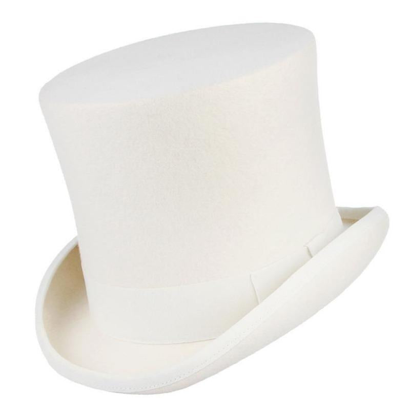 Chapeau haut-de-forme blanc