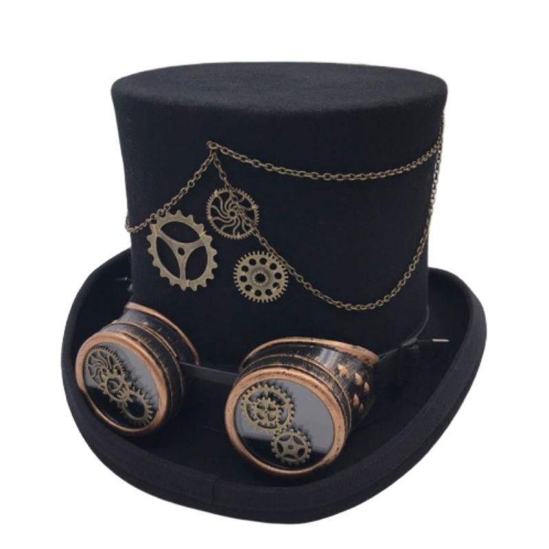 Chapeau haut-de-forme steampunk