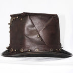 Chapeau mêlant styles steampunk et gothique