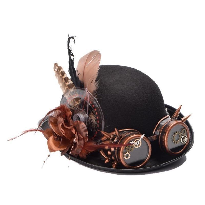 Chapeau melon à l’esthétique steampunk