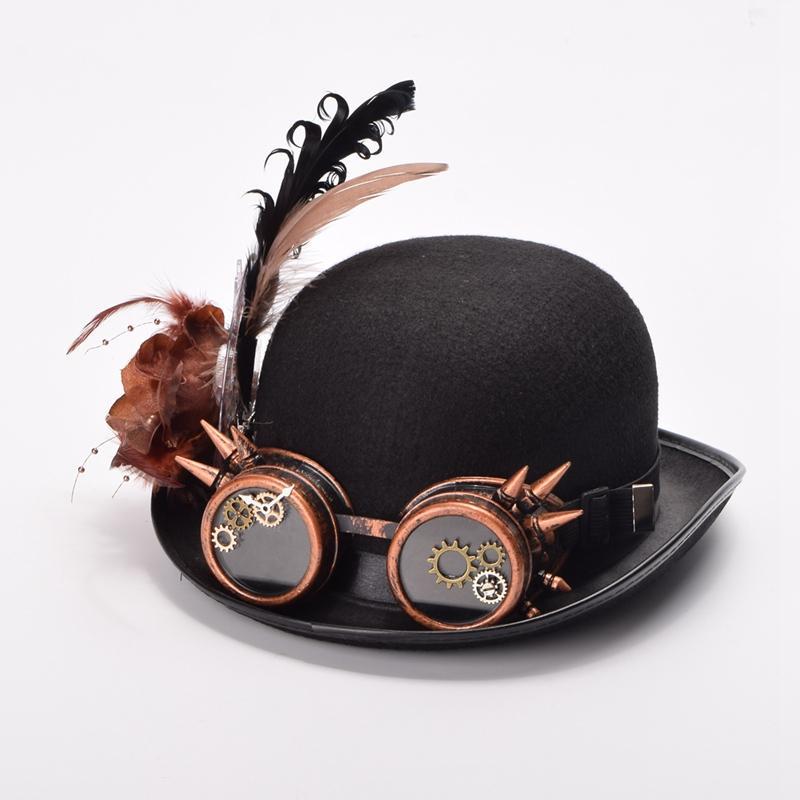 Chapeau melon de style steampunk