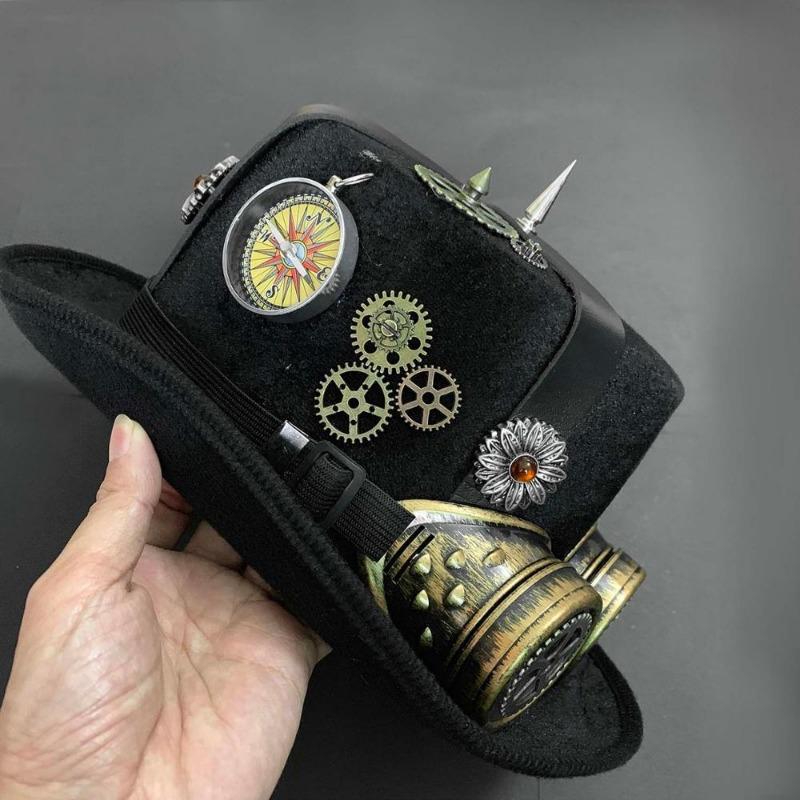 Chapeau personnalisé d’inspiration steampunk