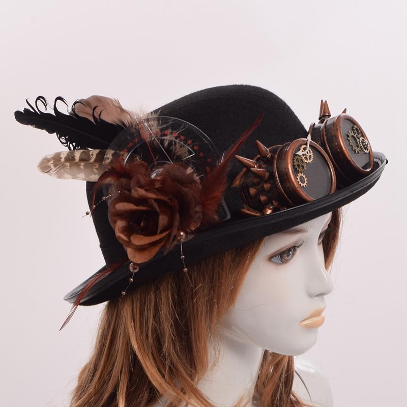 Chapeau steampunk au format melon