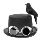 Chapeau steampunk avec oiseau