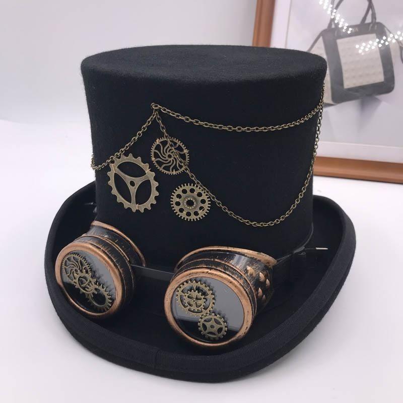 Chapeau steampunk de forme haute