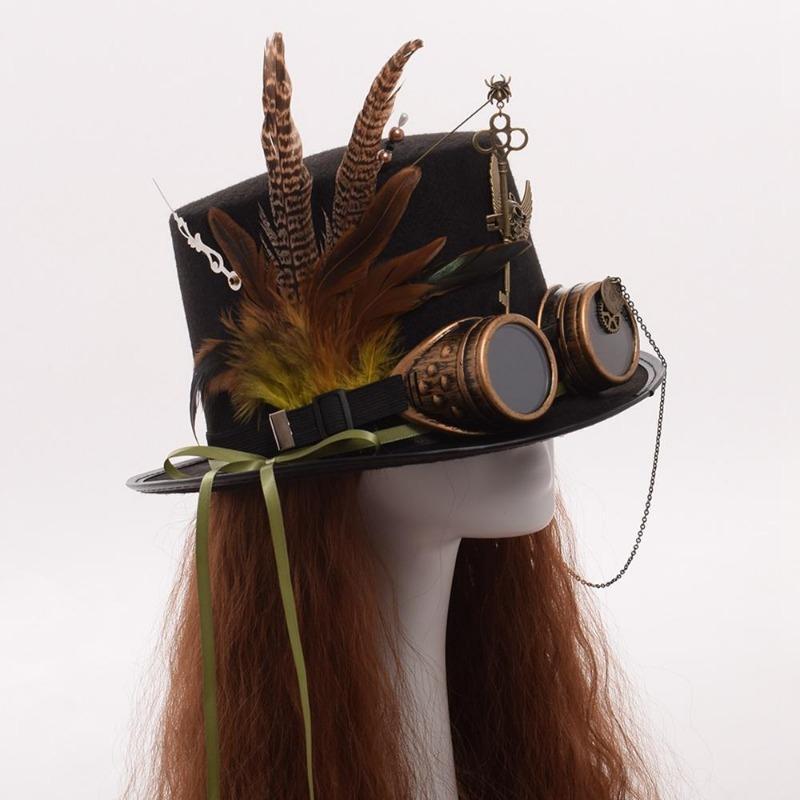 Chapeau steampunk de style aventurier