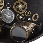 Chapeau steampunk pourvu de mécanismes