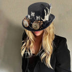 Chapeau tête de mort steampunk