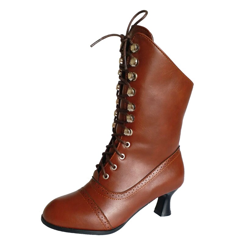 Chaussures victoriennes de couleur marron