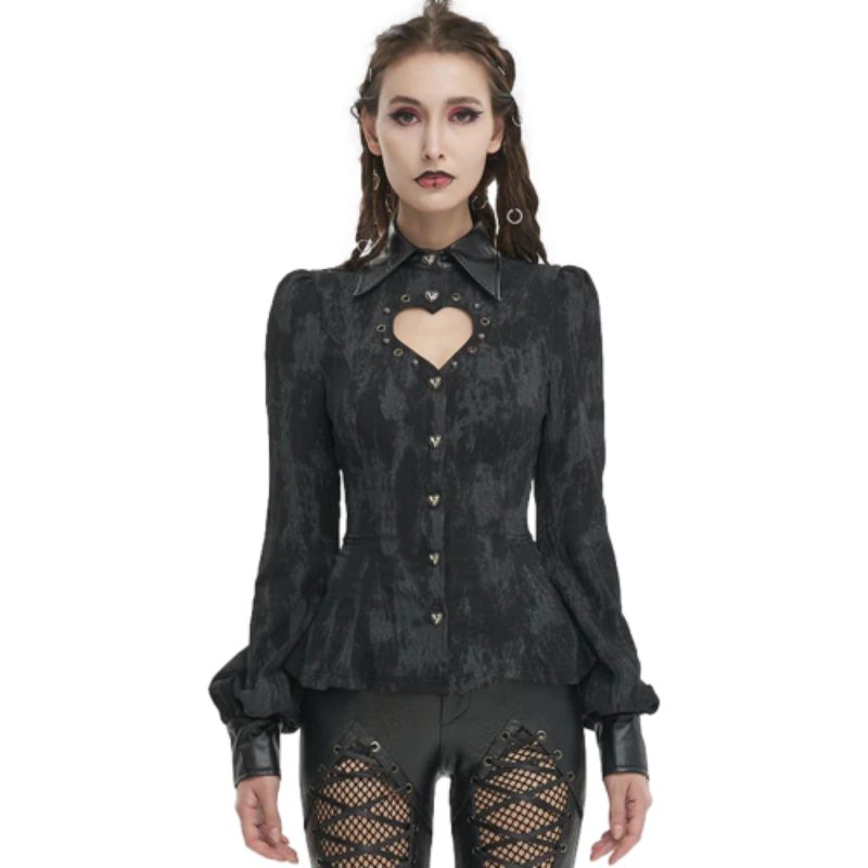 Chemise à col ouvert steampunk