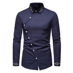 Chemise à fermeture asymétrique boutonnée