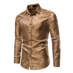 Chemise à fleur dorée pour homme