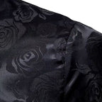 Chemise à fleur noire pour homme