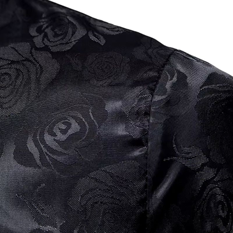 Chemise à fleur noire pour homme