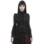 Chemise à jabot gothique femme
