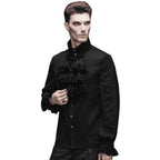 Chemise à jabot noire homme