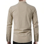 Chemise à lacet au col pour homme