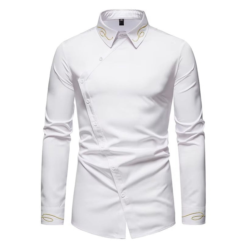 Chemise asymétrique avec boutonnage
