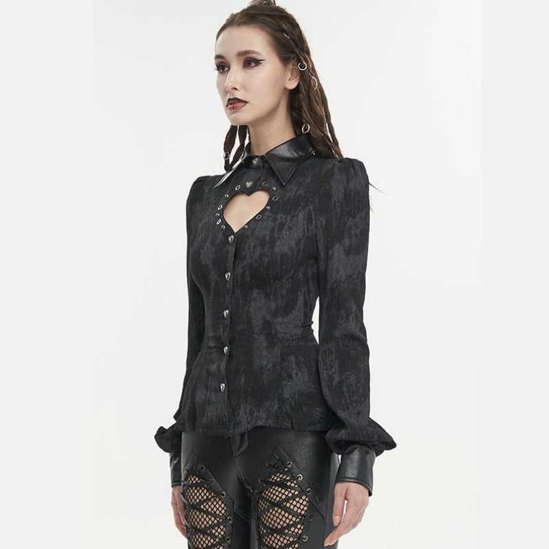Chemise avec col ouvert au style steampunk