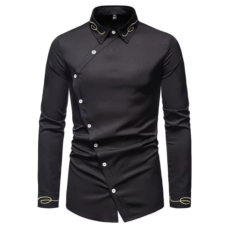 Chemise avec fermeture boutonnée asymétrique