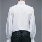 Chemise avec jabot blanc pour homme