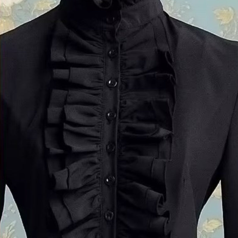 Chemise avec volant d’inspiration victorienne pour femme