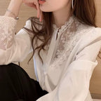 Chemise blanche esprit victorien