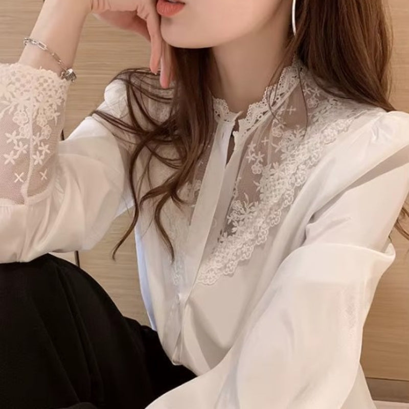 Chemise blanche esprit victorien