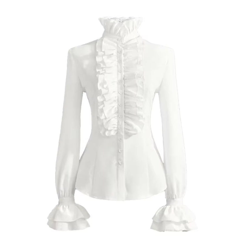 Chemise blanche pour femme au style steampunk