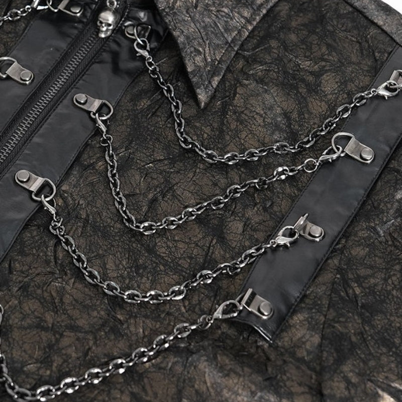 Chemise brune steampunk
