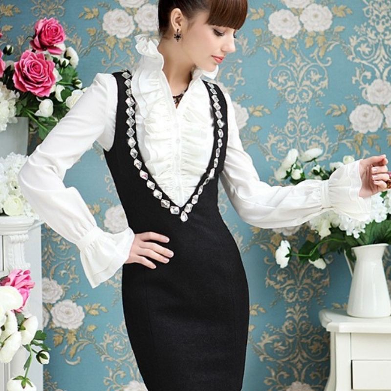 Chemise de femme steampunk blanche