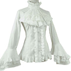 Chemise de style gothique à jabot blanc