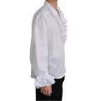Chemise de style steampunk blanche pour homme