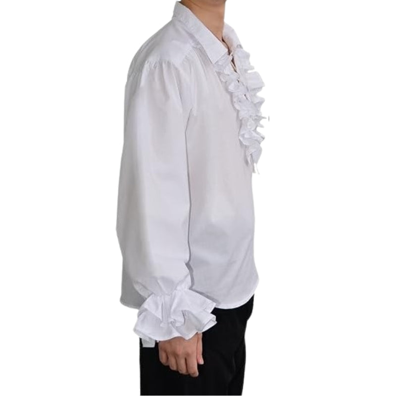 Chemise de style steampunk blanche pour homme