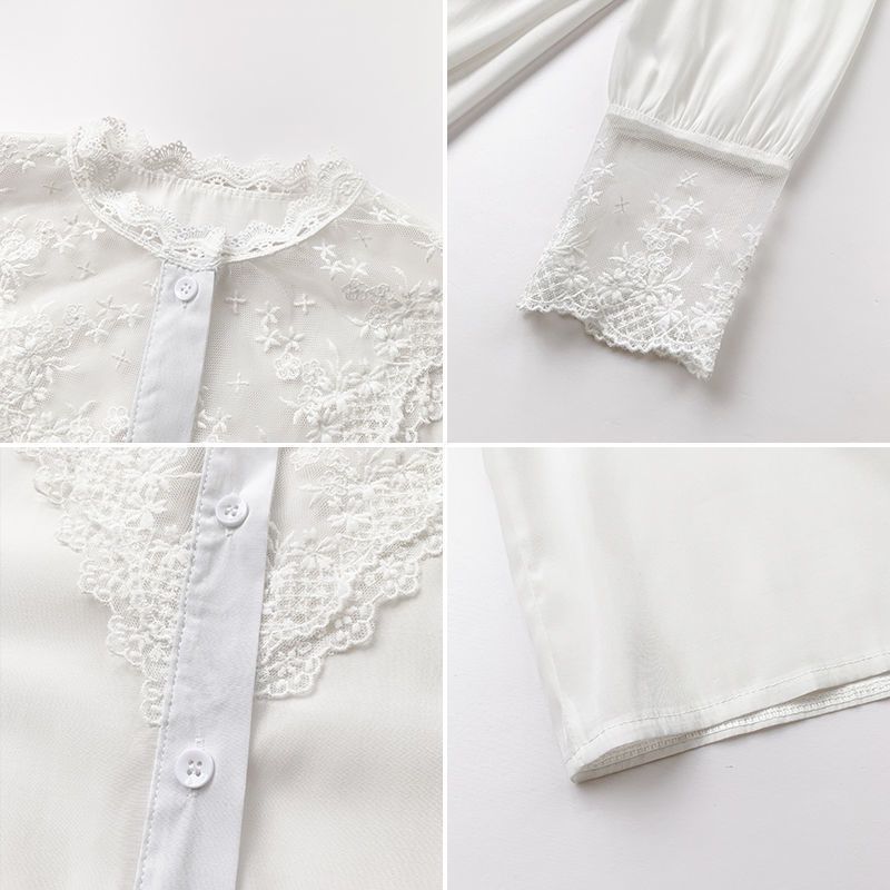 Chemise de style victorien blanche