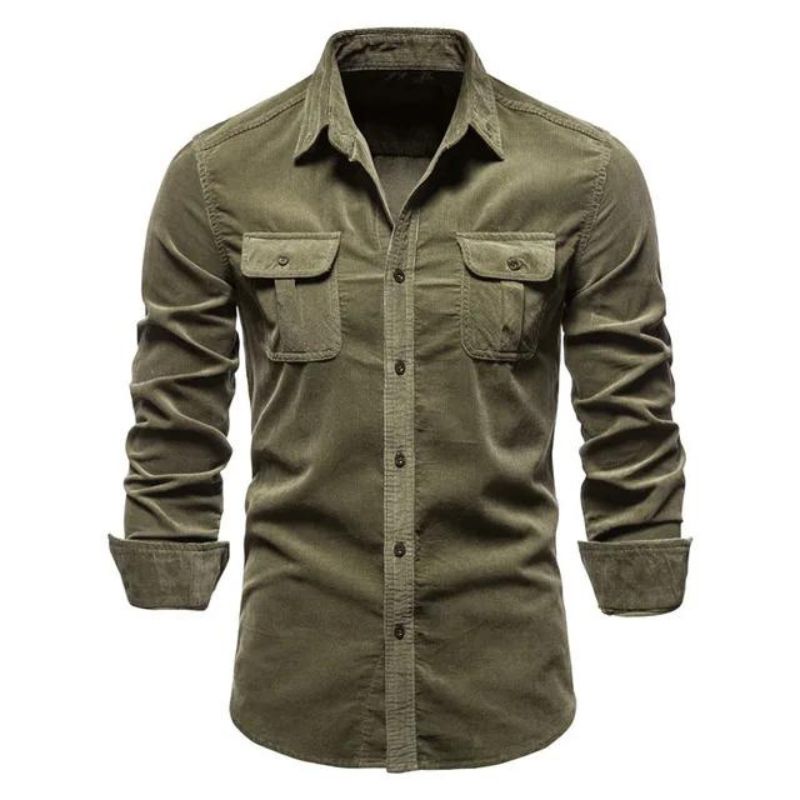 Chemise en velours à côtes pour homme