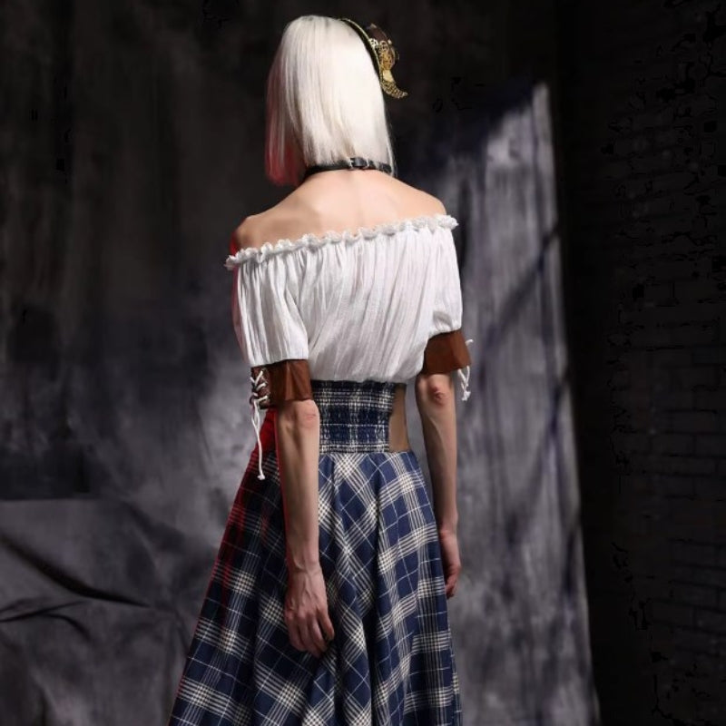 Chemise épaules nues d'inspiration steampunk