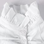 Chemise féminine blanche au style steampunk