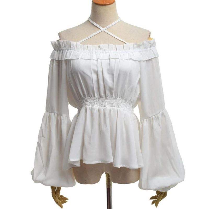 Chemise féminine médiévale manches évasées