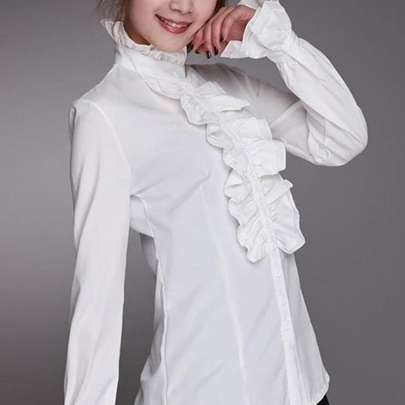 Chemise femme blanche d’inspiration steampunk
