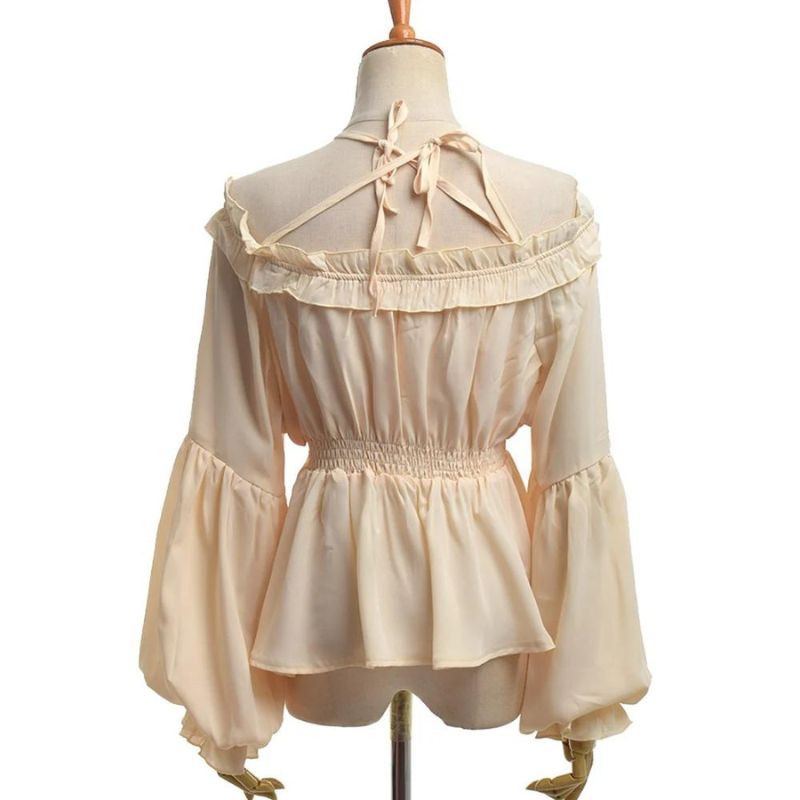 Chemise femme médiévale aux manches évasées