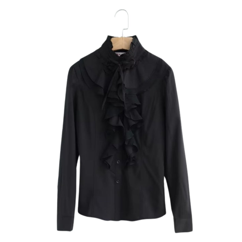 Chemise femme noire d’inspiration steampunk
