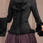 Chemise gothique blanche avec jabot