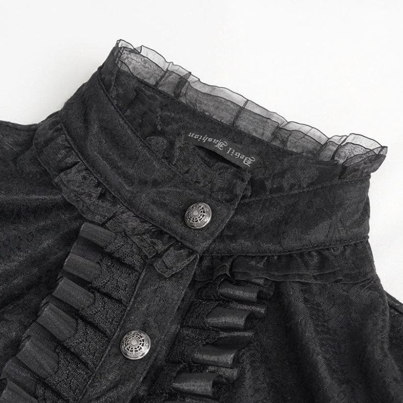 Chemise gothique femme dotée d’un jabot