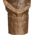 Chemise homme à motif fleuri doré