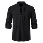 Chemise homme avec col à lacet