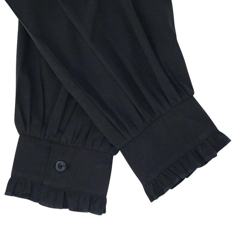 Chemise homme avec col jabot de style victorien