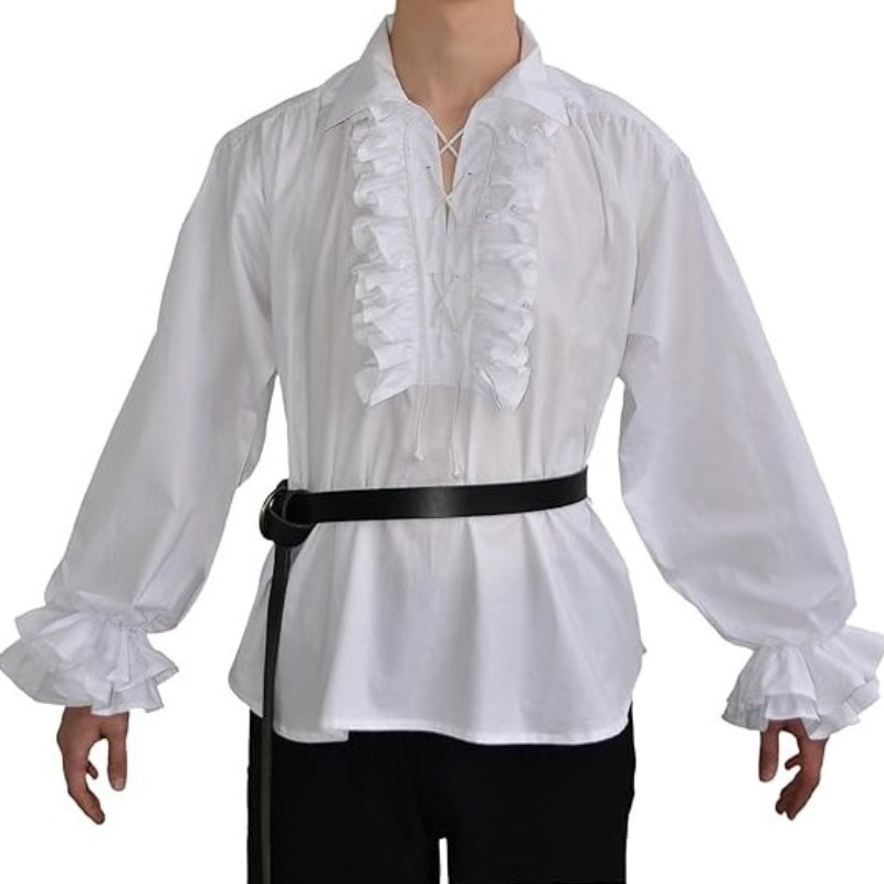 Chemise homme blanche de style steampunk