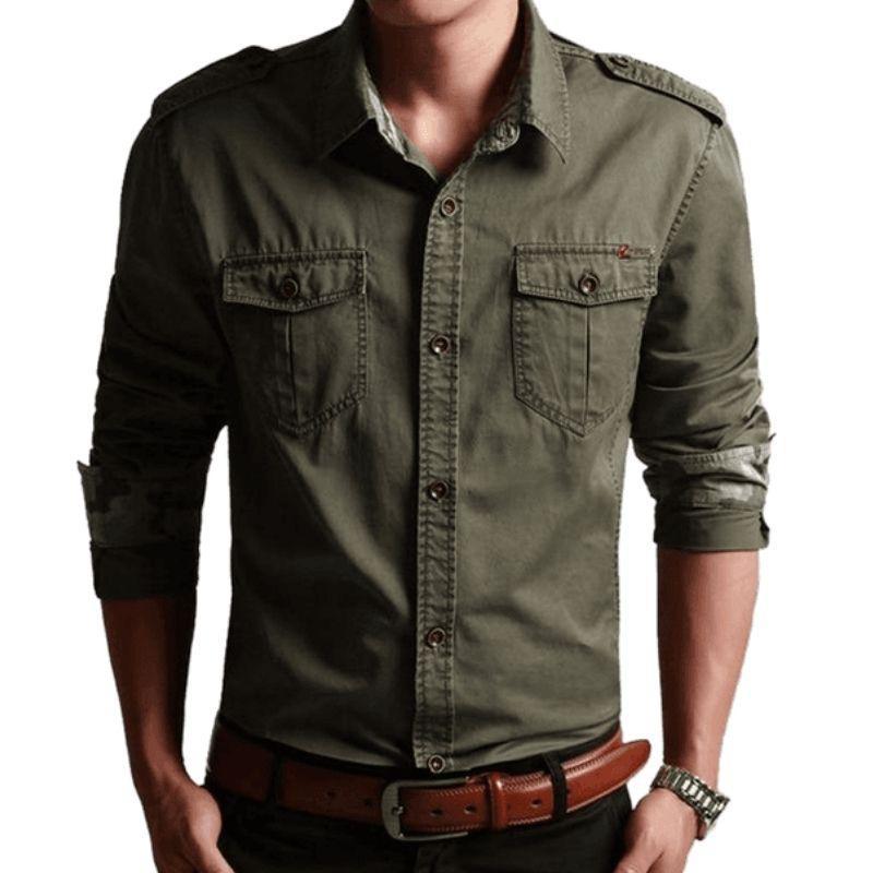 Chemise homme steampunk avec épaulettes